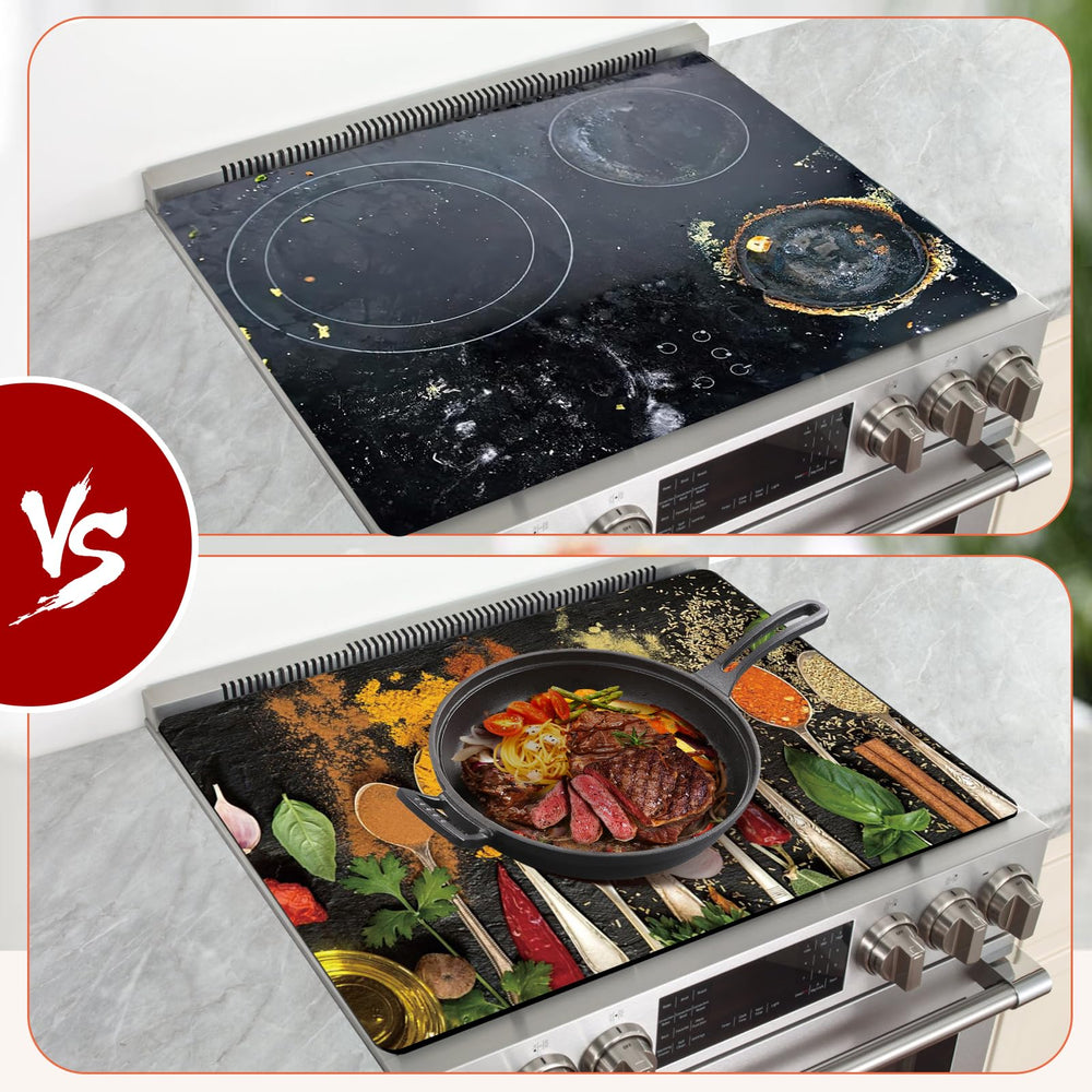 ILIEMOC Spoon Stove Top Cover heat-resistant glass top protects cooktop