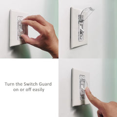 ILIVABLE clear design blends with wall plate while protecting against accidental toggling.