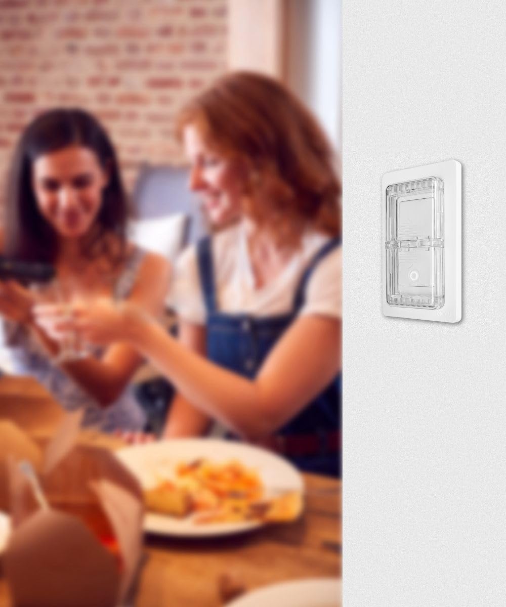 ILIVABLE compatible guard fits standard screwless plates and avoids accidental toggles