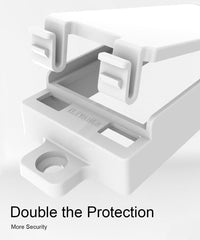 ILIVABLE white guard with extra-long screws illustrating thicker-panel accommodation