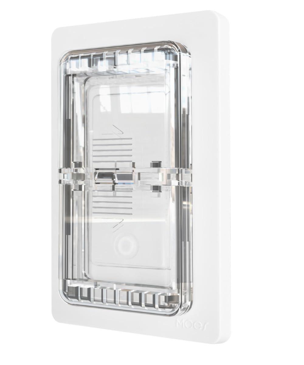 ILIVABLE light switch guard on screwless plate protects kids while keeping switch accessible