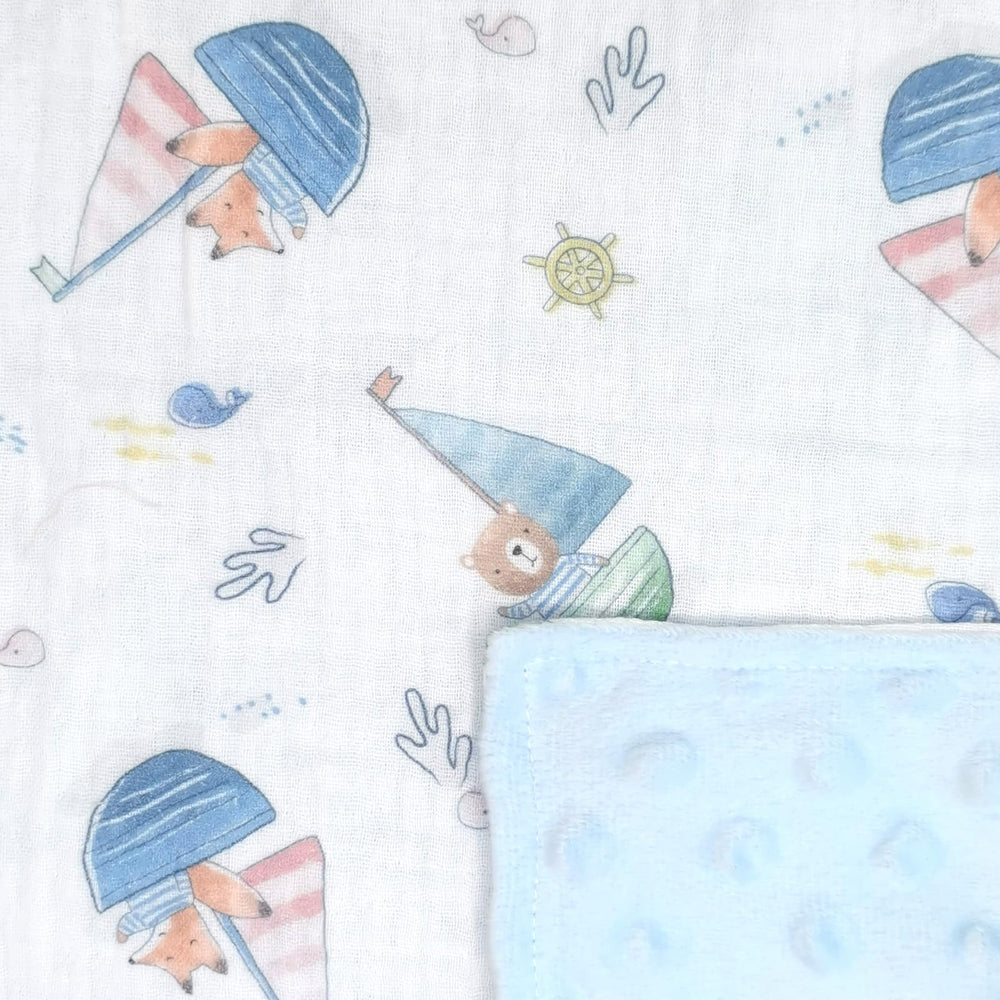 illikkuyax Sailboats Sea Explorer blanket-crib-play-mat size is versatile for nursery to travel.