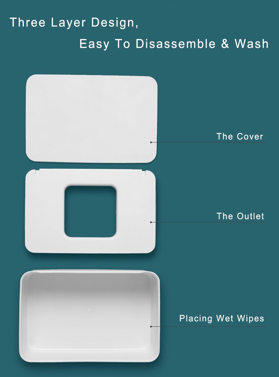 illikkuyax sleek baby wipes dispenser rotation-lid supports one-at-a-time dispensing