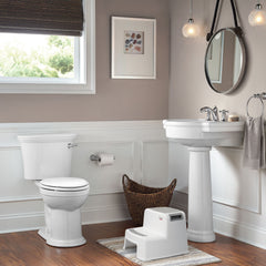 iLove 2 Step Stool dual-height design helps toddlers reach sinks and potty areas.