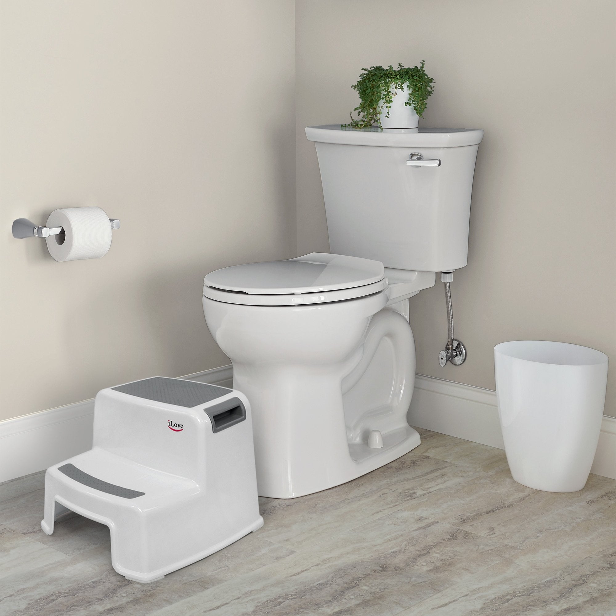 iLove 2 Step Stool slip-resistant feet keep little feet steady during handwashing.