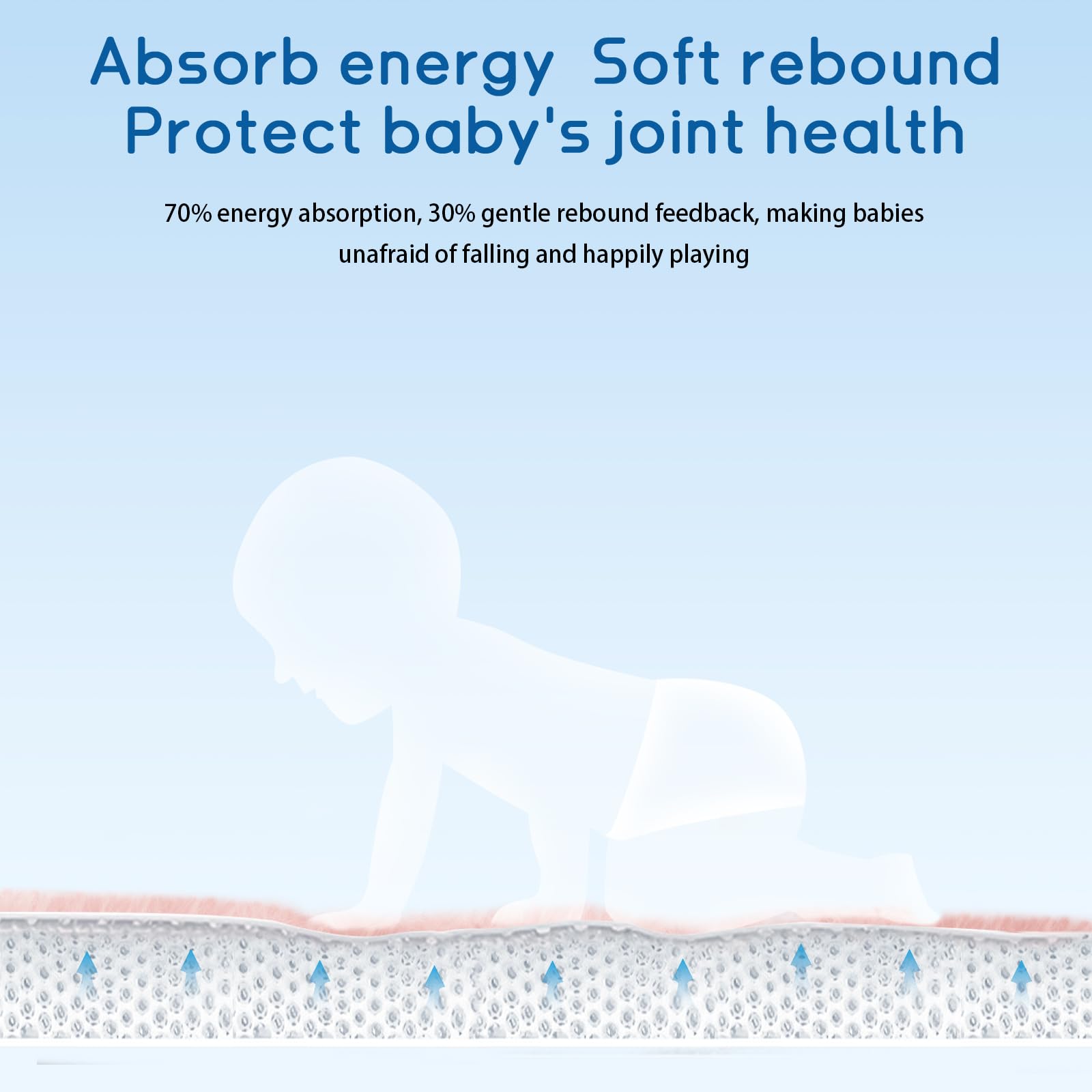 ILPEOD baby play mat 79x118 inches offers a roomy play area.