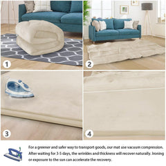 ILPEOD baby play mat beige nursery setup enhances learning space