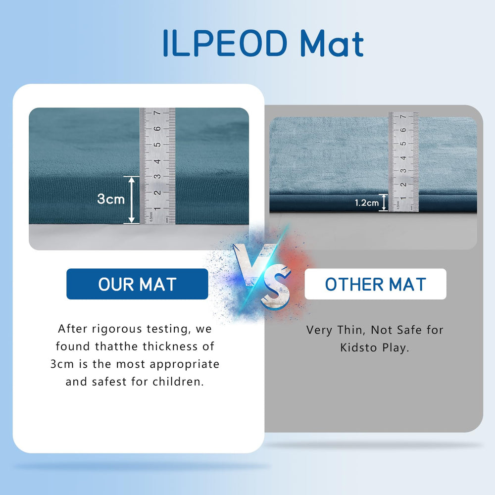 ILPEOD Baby Play Mat color options highlight bright, kid-friendly decor.