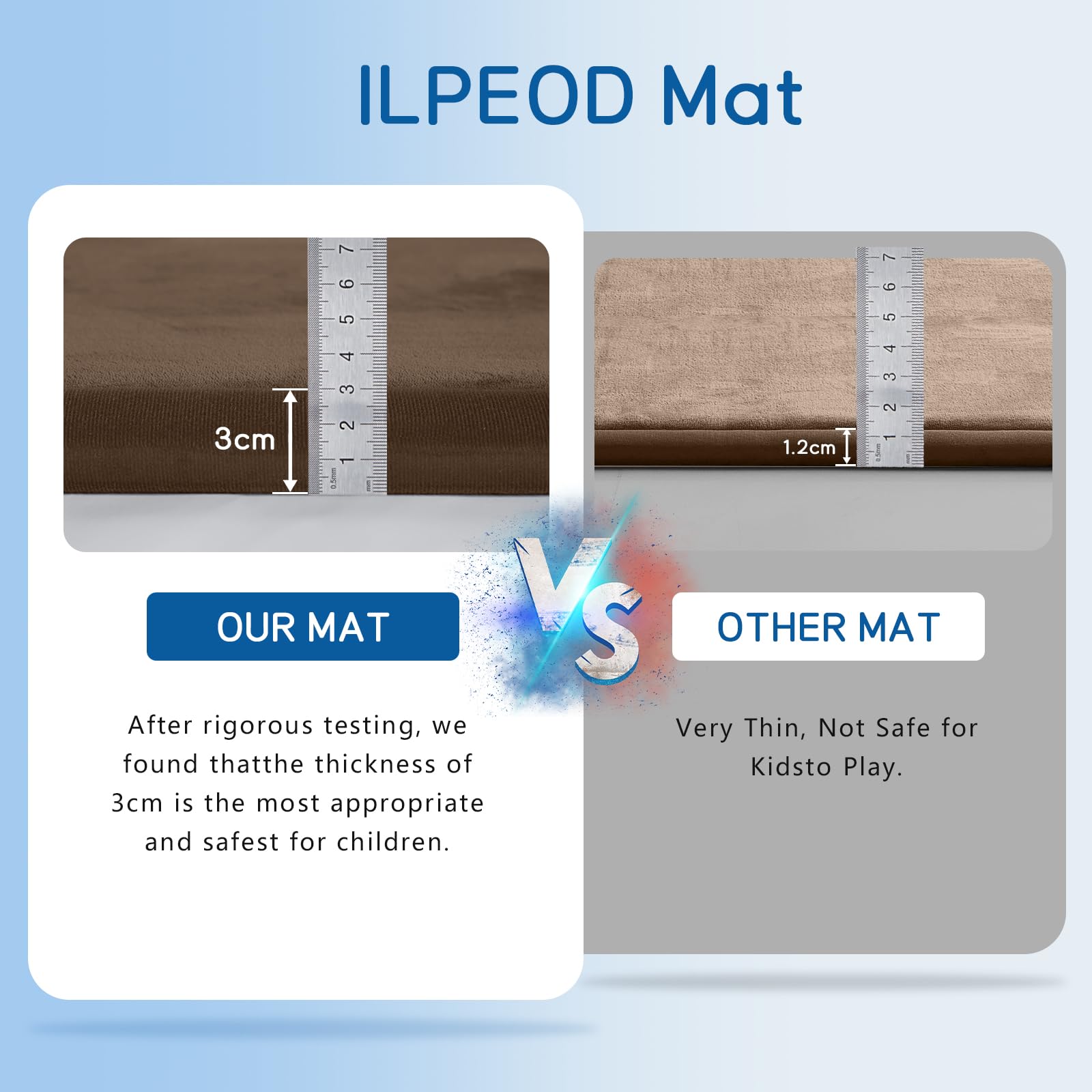 ILPEOD baby mat easy-clean surface supports messier playtimes