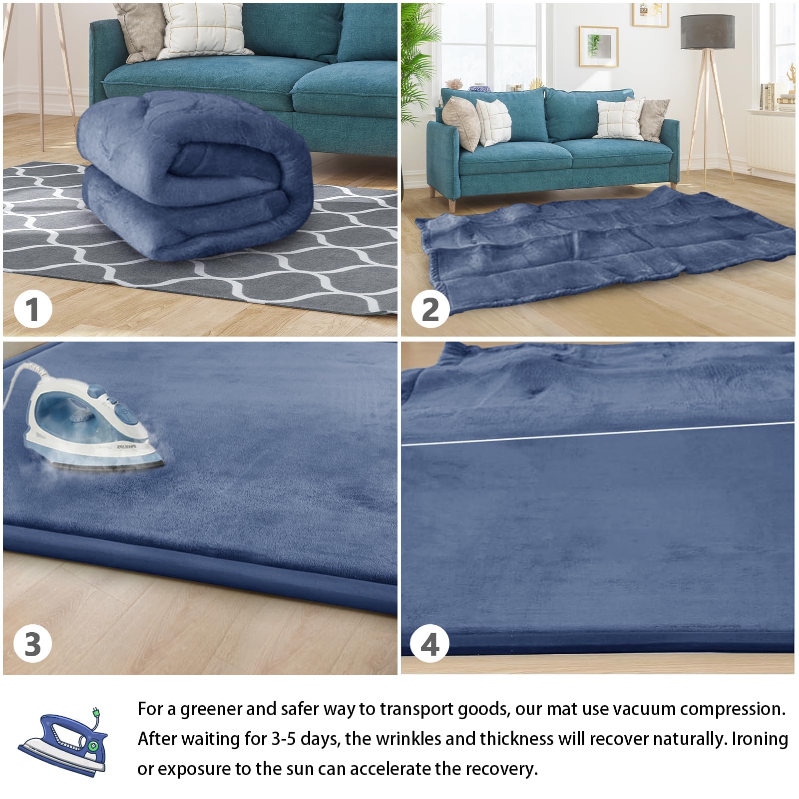 ILPEOD Baby Play Mat with edge padding to define safe play areas