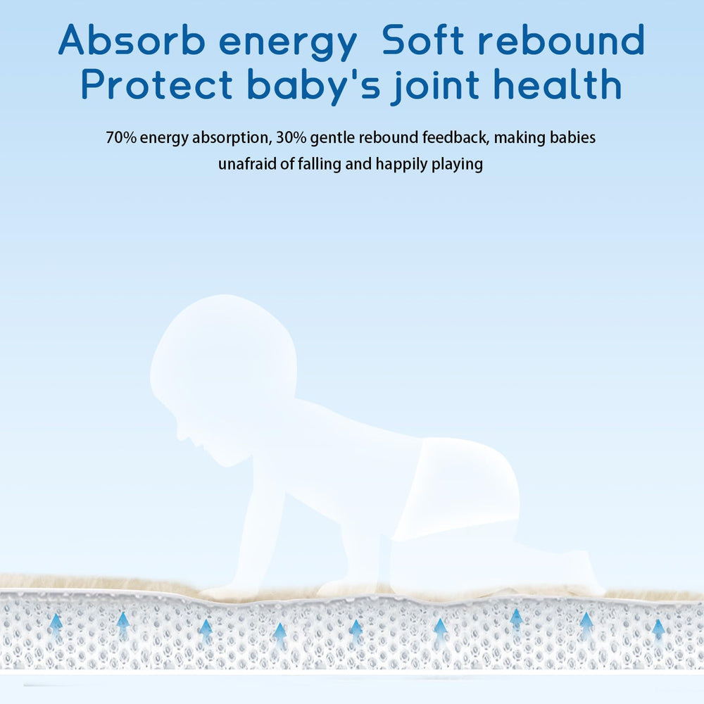 ILPEOD baby play mat floor setup demonstrating wide area for crawling and play.