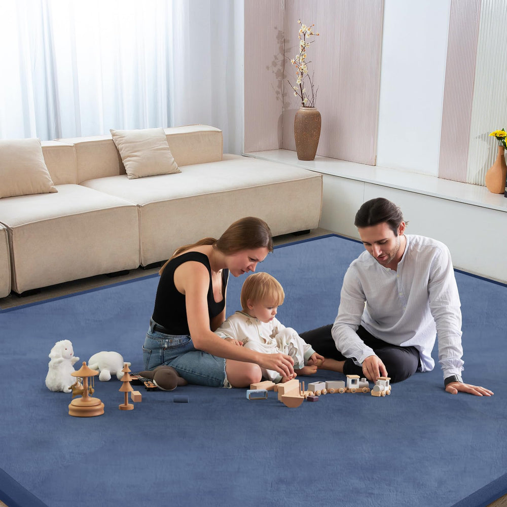 ILPEOD Baby Play Mat foam thickness 13inch emphasizes plush support for playtime.