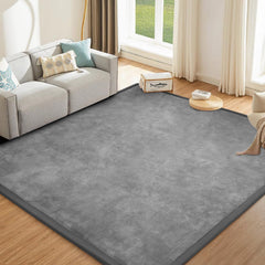 ILPEOD baby play mat with soft velvet cover showing plush cushioning for safe play