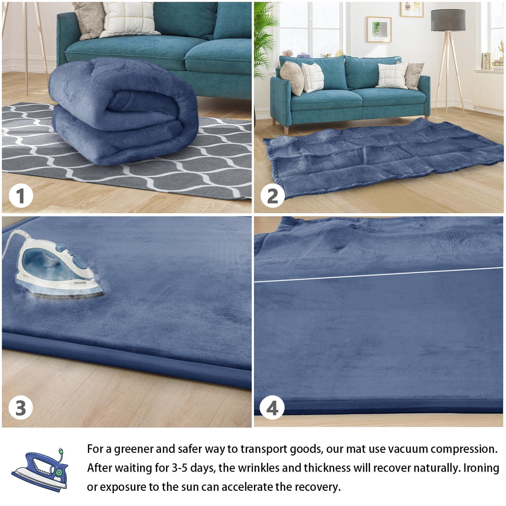 ILPEOD Baby Play Mat stain-resistant surface supports easy cleaning after spills.