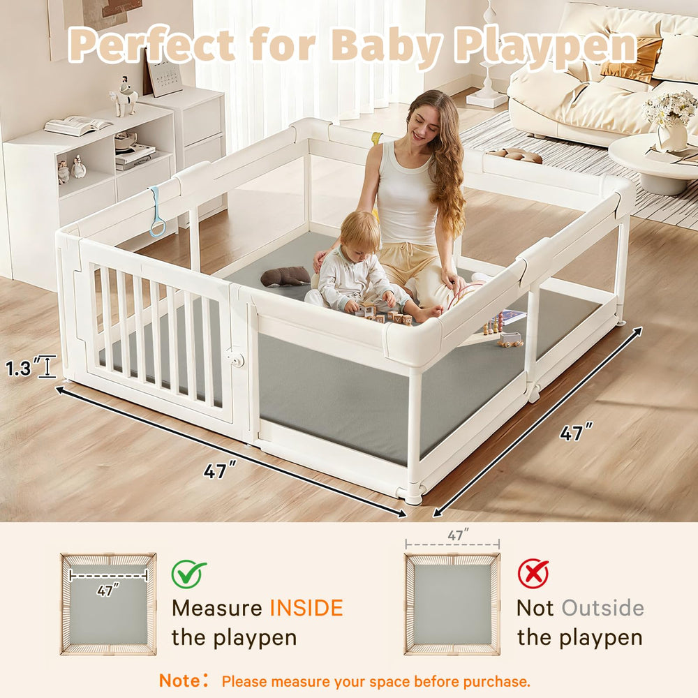 ILPEOD baby play mat velvet cover soft-touch surface enhances comfortable play sessions.