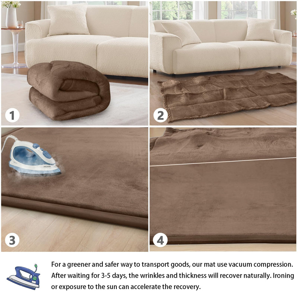 ILPEOD colorful area rug seven colors adds vibrant decor for playtime.
