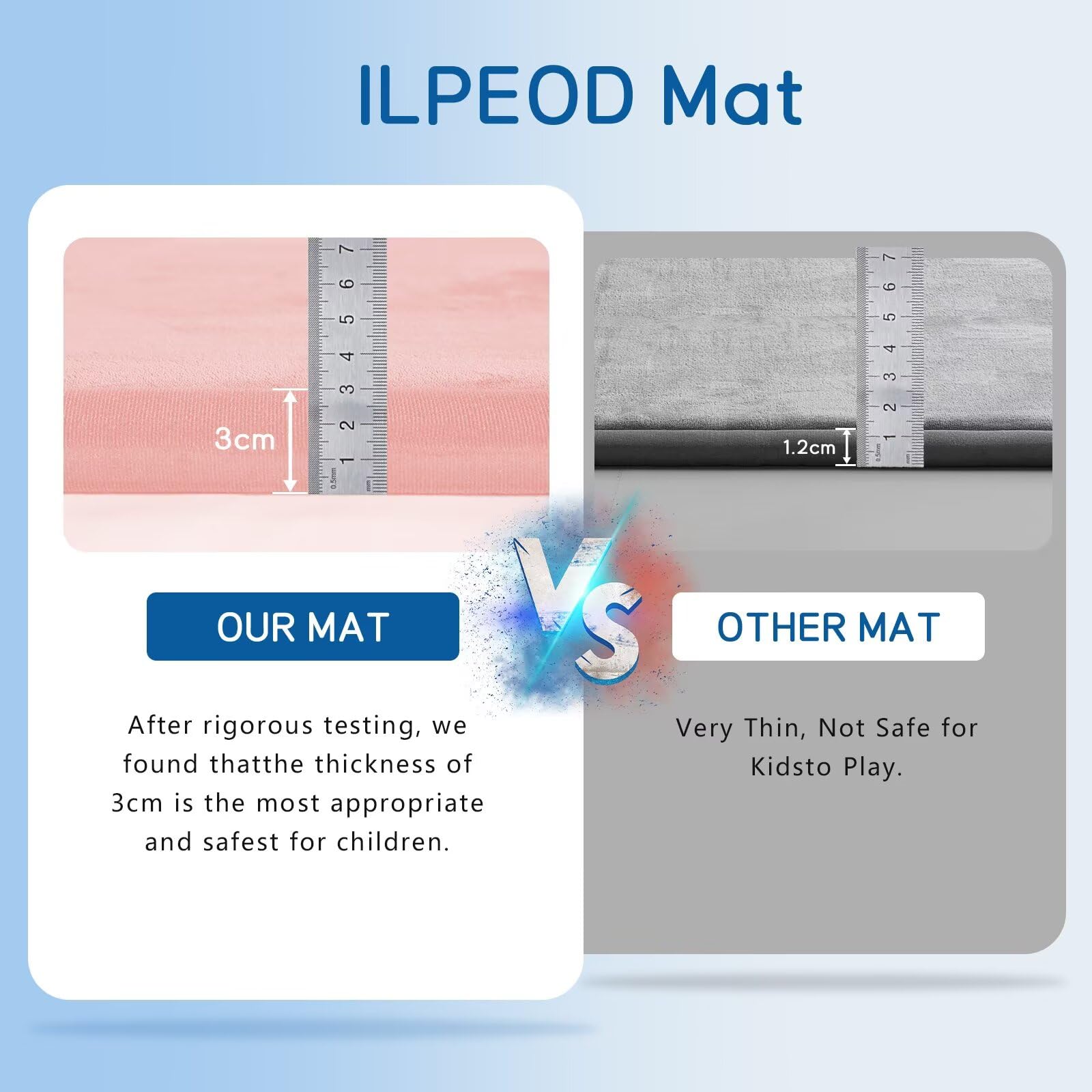 ILPEOD crawling mat supports learning to walk with a cushioned surface
