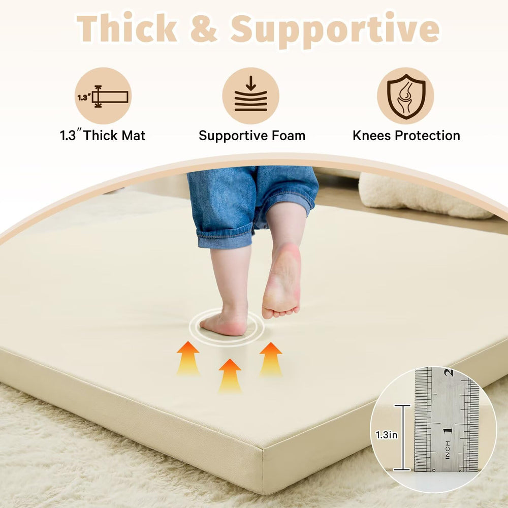 ILPEOD durable playpen-fit mat designed for living room, nursery, or bedroom layouts
