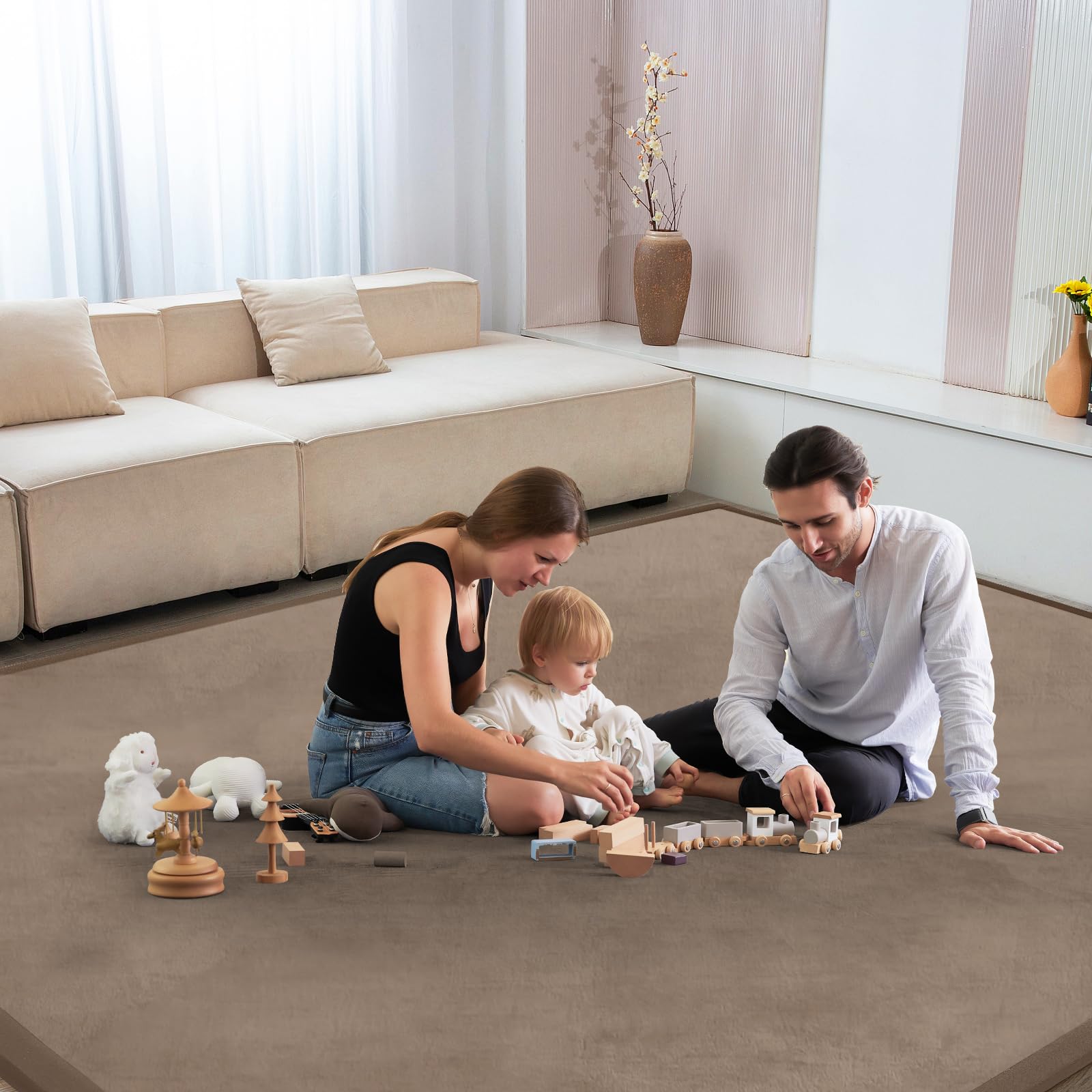ILPEOD easy-clean, stain-resistant surface simplifies messy play cleanup.