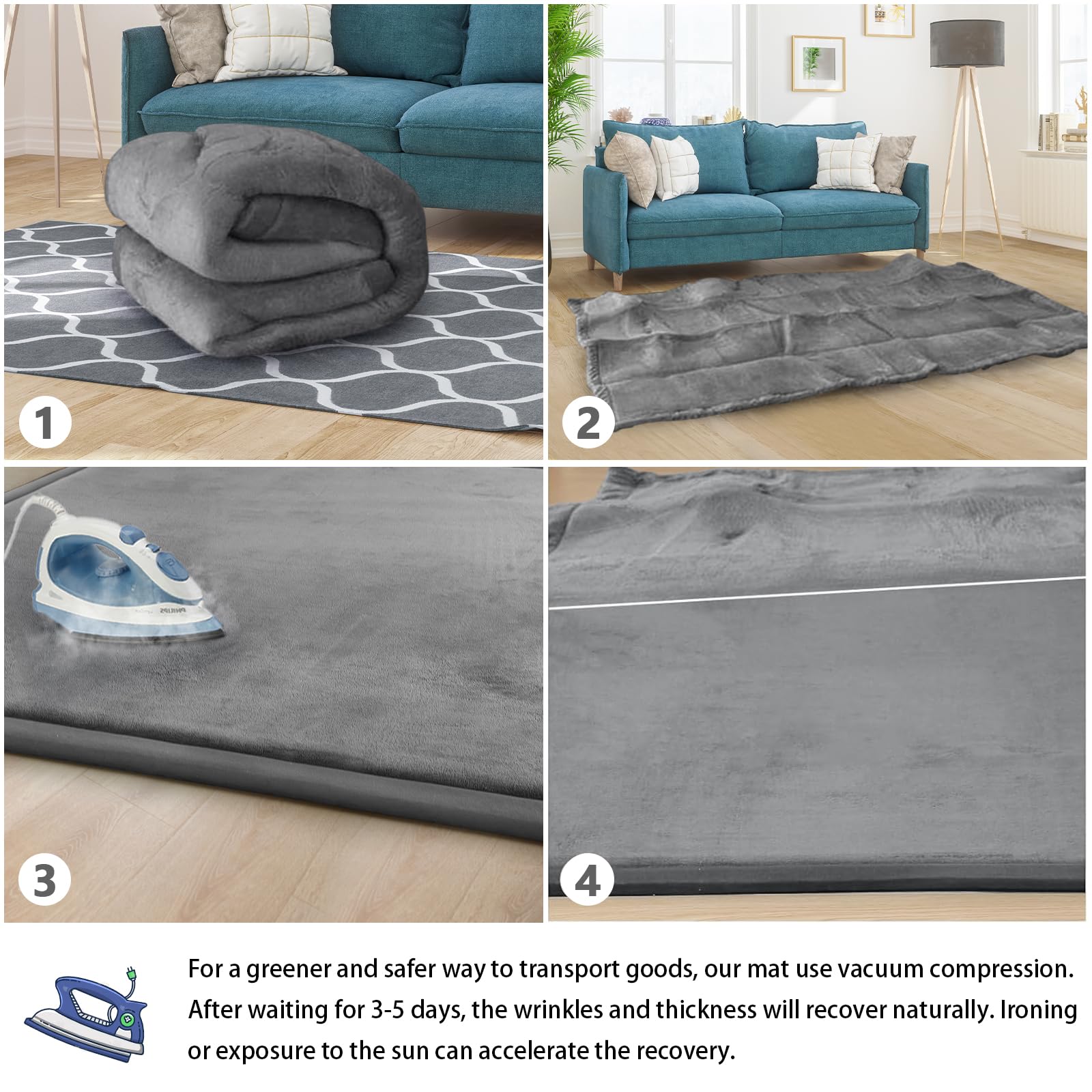 ILPEOD play mat colorful design in five colors to brighten rooms