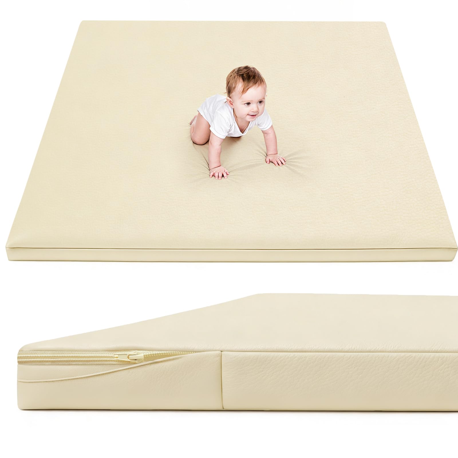 ILPEOD waterproof baby play mat 50x50 cm surface for quick spill cleanup