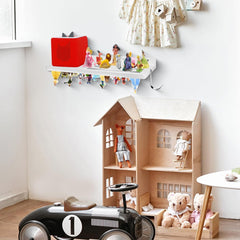ILSSLI Tonies wall shelf assembly shows simple setup and space-saving design.