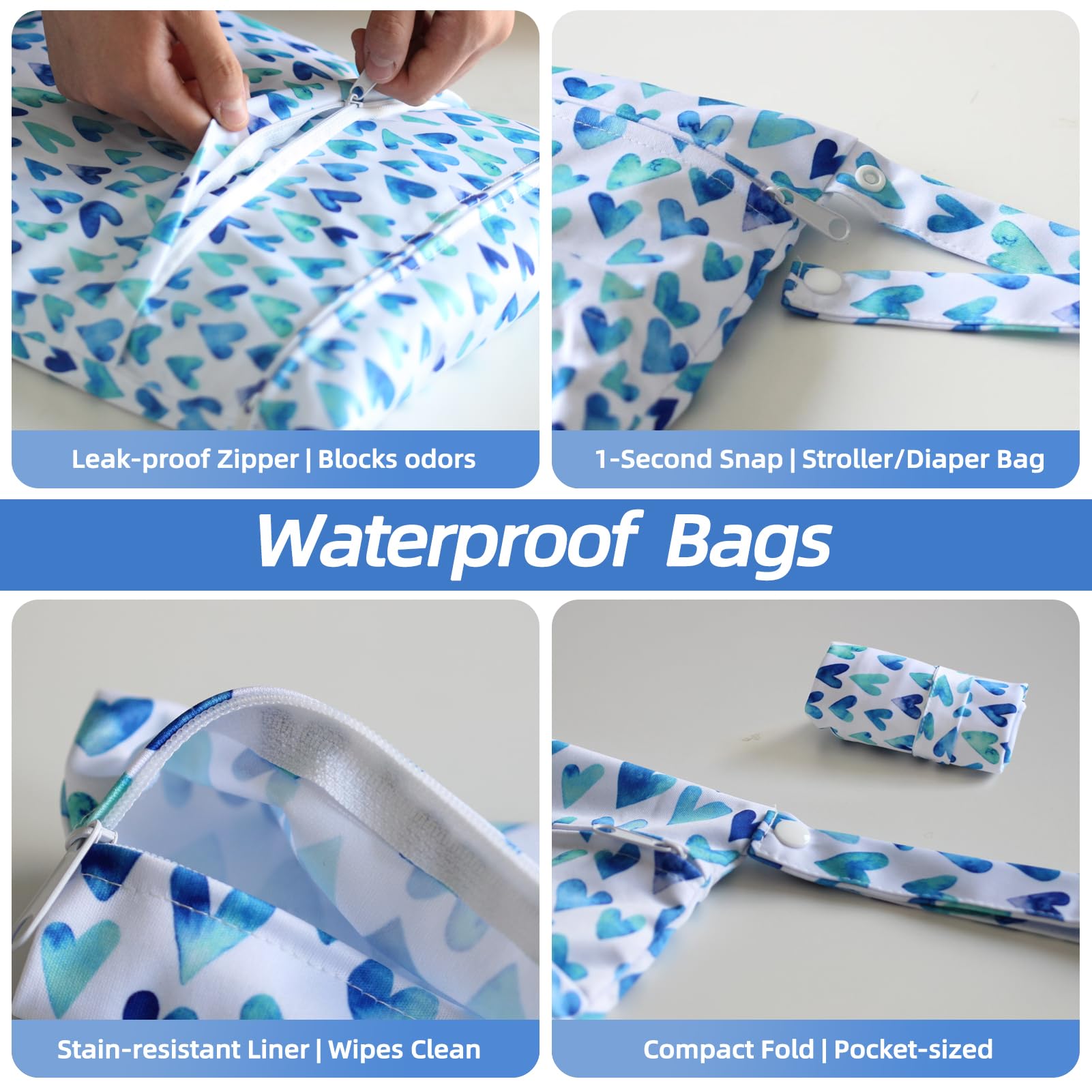 Durable polyester construction resists leaks and odors after outings.
