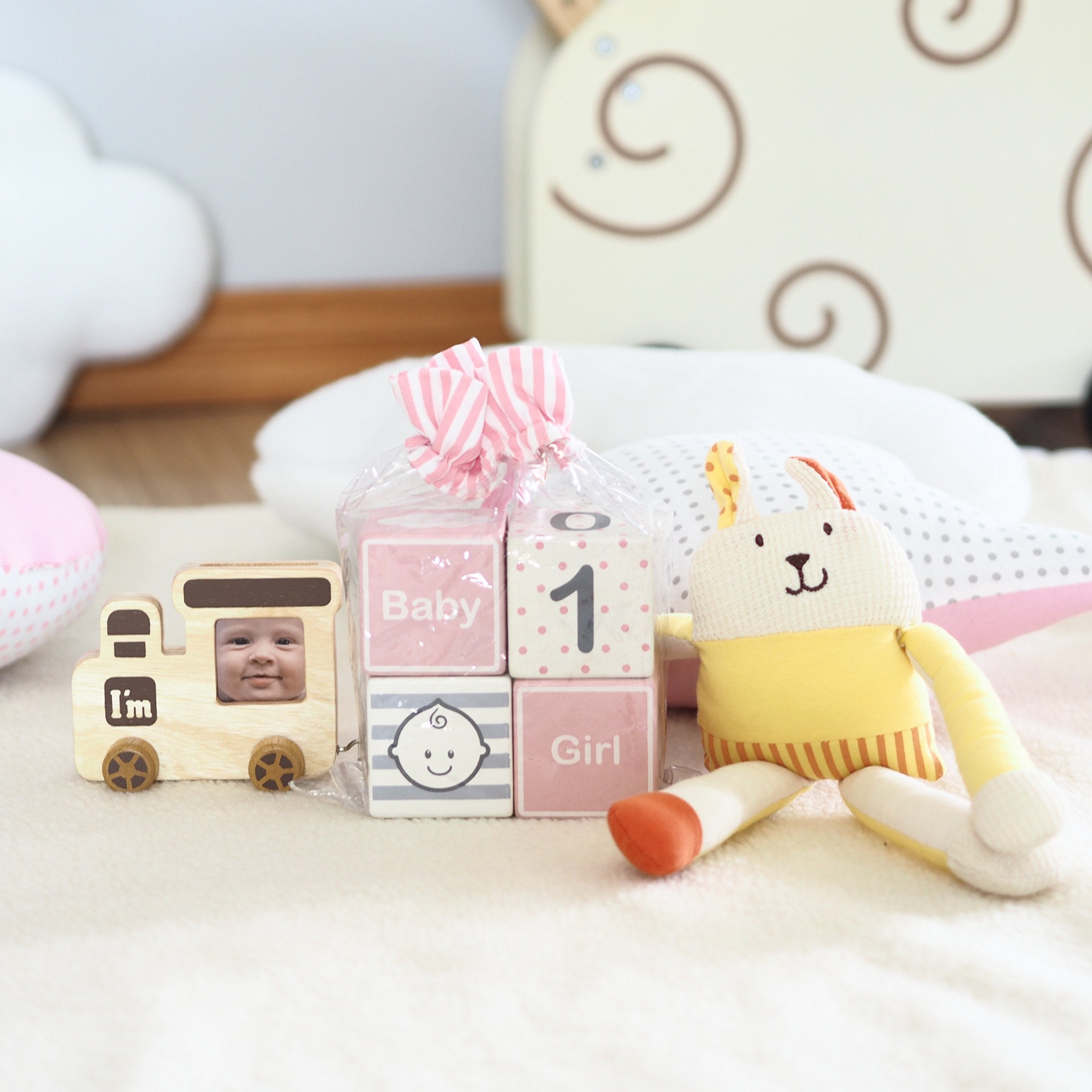 I'm solid wood blocks pink durable, non-toxic finish for safe play.