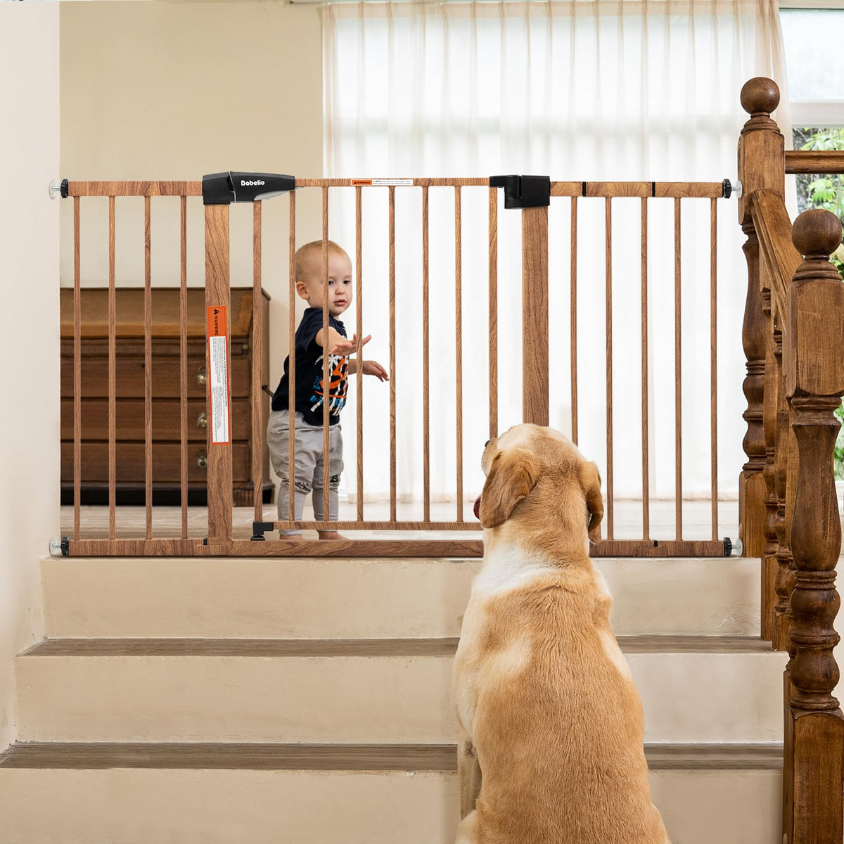 BABELIO PressGuard P7 Metal Auto-Close Baby Gate – Extra Wide 29–55