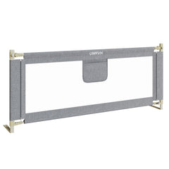 UWRVH Bed Rails for Toddlers - Adjustable One-Sided Guard for King/Full/Twin Beds (Grey, 74.8 in)