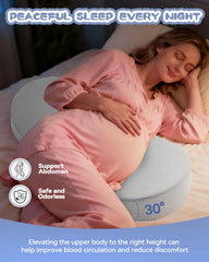 Sino Salected Memory Foam Wedge Pregnancy Pillow — 15x40 Inch Maternity Support