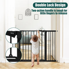 keny baby gate walk-through door opens easily while keeping pets contained