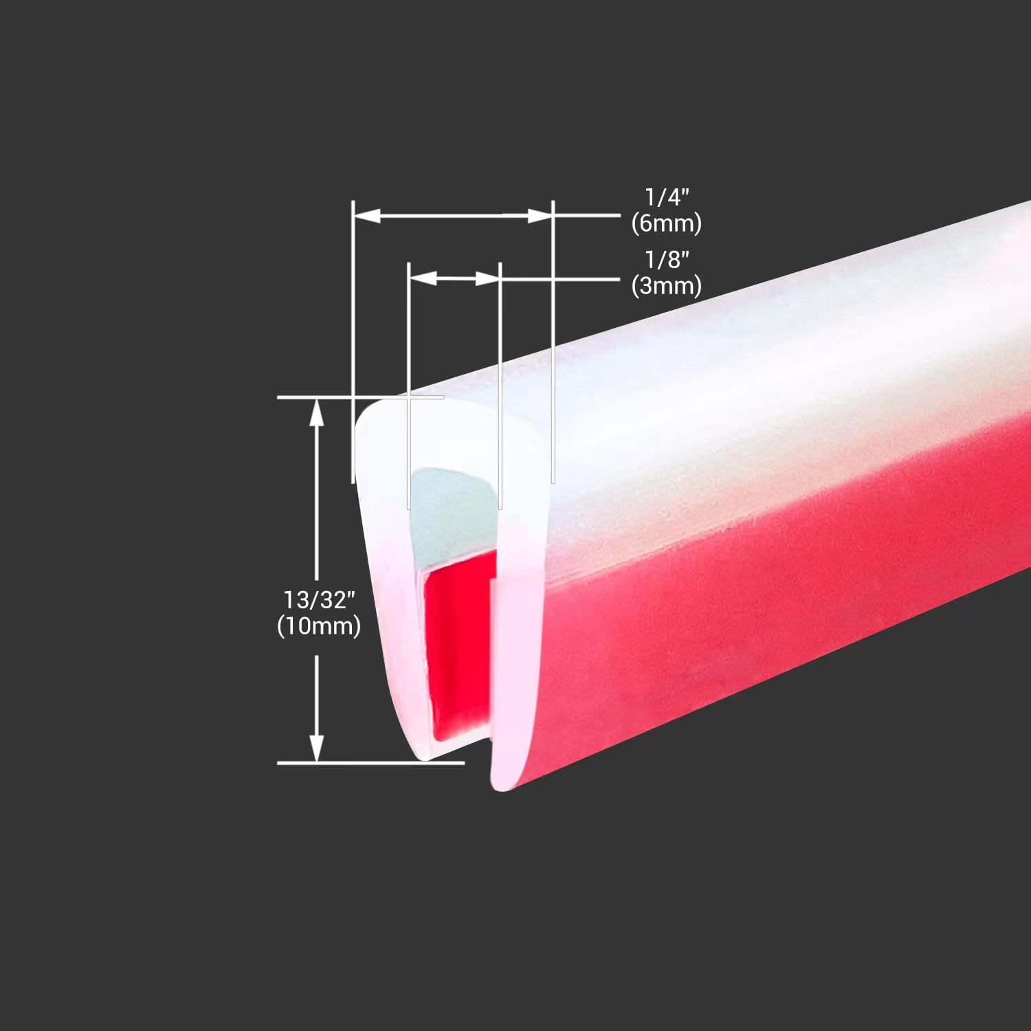 Protalwell Clear Rubber Edge Trim | Self-Adhesive U-Channel Edge Guard for Sheet Metal, Glass, and Flexi Glass