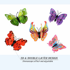 OPSEAM Butterfly Wall Decor – 24/48 Pcs, 3D Magnetic Butterflies for Parties and Home