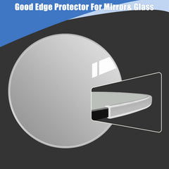 Protalwell Clear Rubber Edge Trim | Self-Adhesive U-Channel Edge Guard for Sheet Metal, Glass, and Flexi Glass