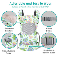 YooxArmor Infant Baby Front Carrier, Toddler Body Carrier, 7-66 Lbs Ergonomic Design, Lumbar Support, Lightweight Baby Chest Carriers (3-36 Months)