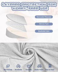 Sino Salected Memory Foam Wedge Pregnancy Pillow — 15x40 Inch Maternity Support