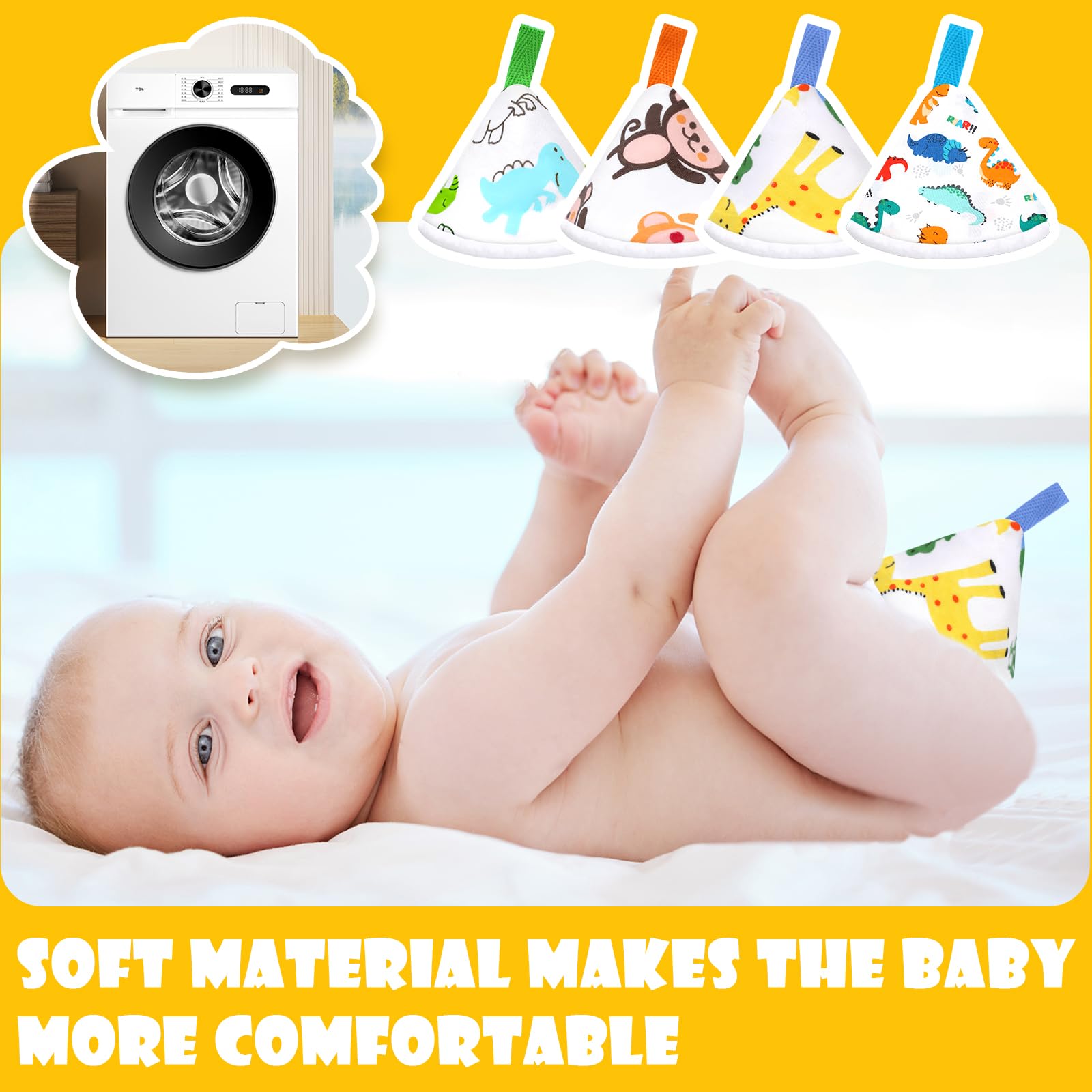 OPEYATOYS 20 Pcs Baby Boy Pee Shield Cover, Pee Covers Baby Pee Cap, Reusable Pee Shield for Baby Boy Diaper Changing Accessory for Boys Newborn Birthday Christmas Gift (Dinosaur)