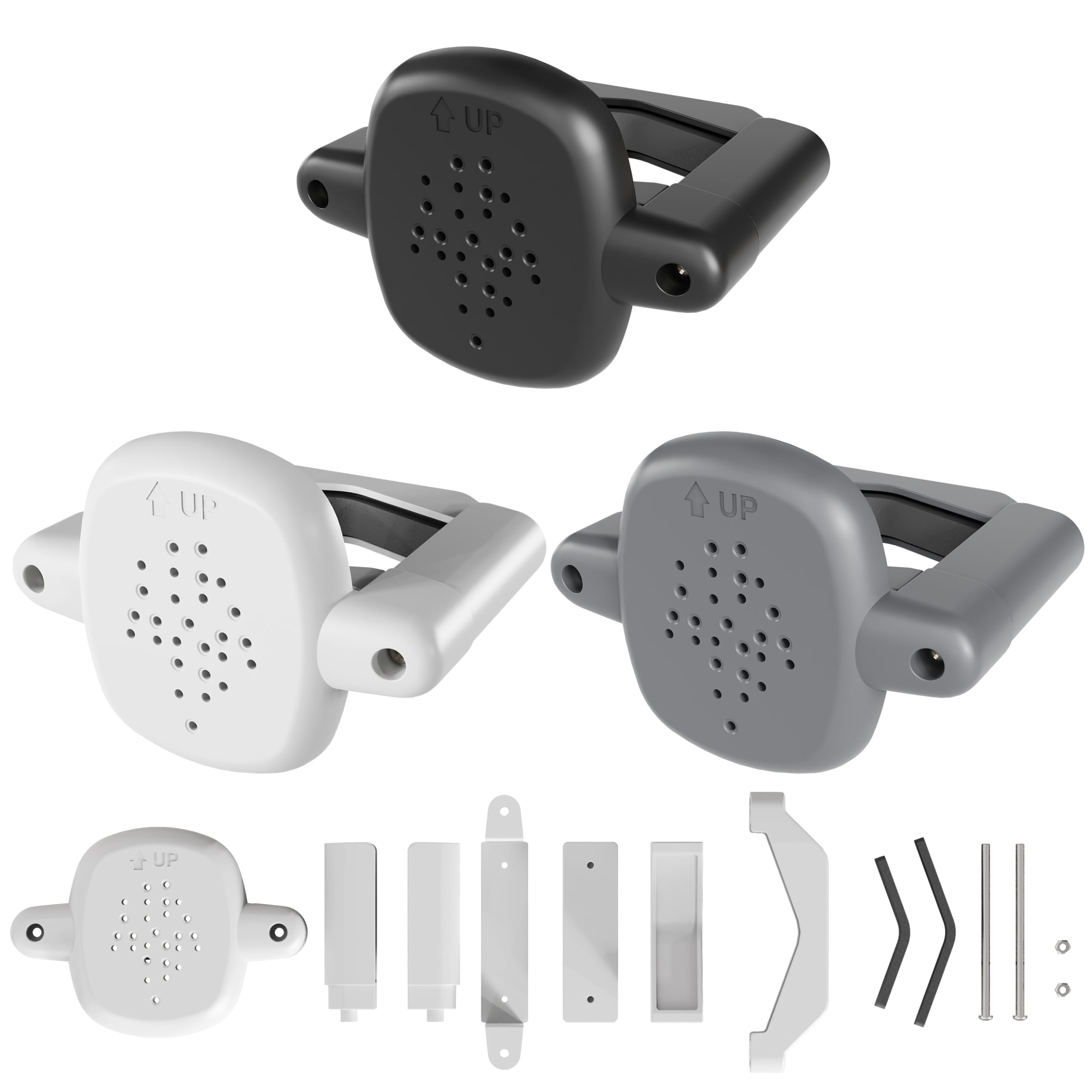 2 PCS No Hole Stairway Baby Gate Mounting Kit, Baby Gate Banister Adapter - Fits Posts from 1 1/2" to 3 1/2" Wide, Universal Banister Adapter Kit for Pressure and Hardware Mounted Stair Gates