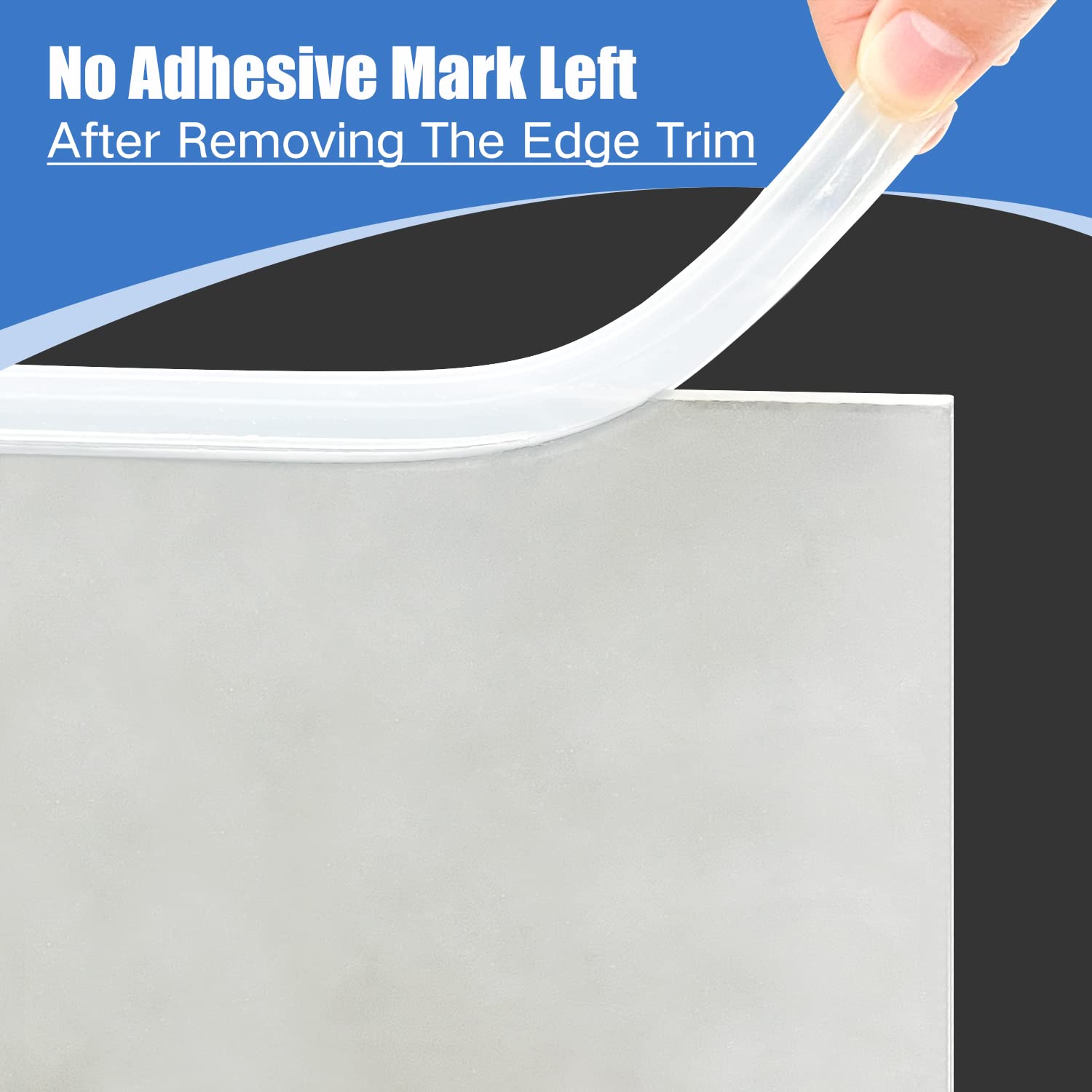 Protalwell Clear Rubber Edge Trim | Self-Adhesive U-Channel Edge Guard for Sheet Metal, Glass, and Flexi Glass