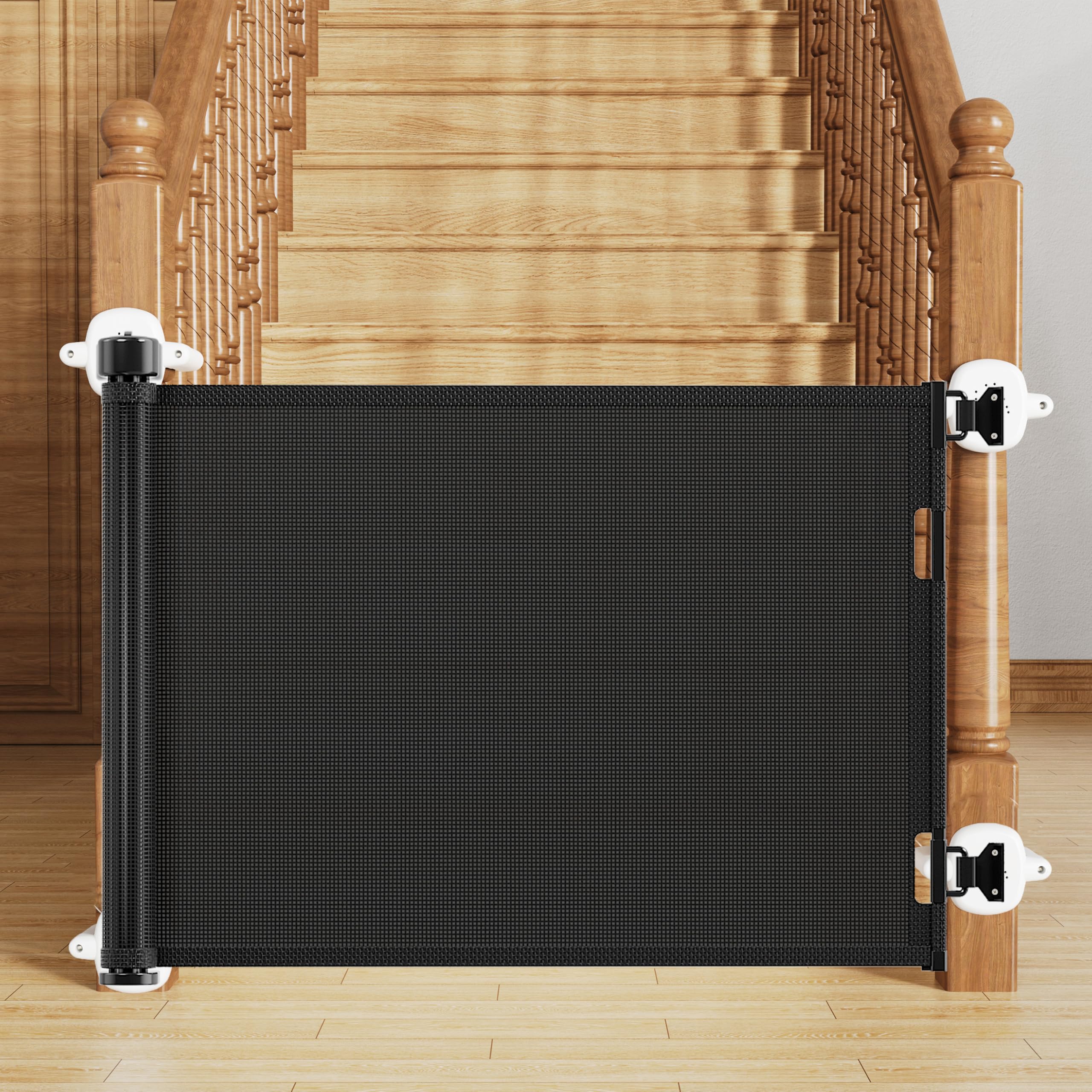 2 PCS No Hole Stairway Baby Gate Mounting Kit, Baby Gate Banister Adapter - Fits Posts from 1 1/2" to 3 1/2" Wide, Universal Banister Adapter Kit for Pressure and Hardware Mounted Stair Gates