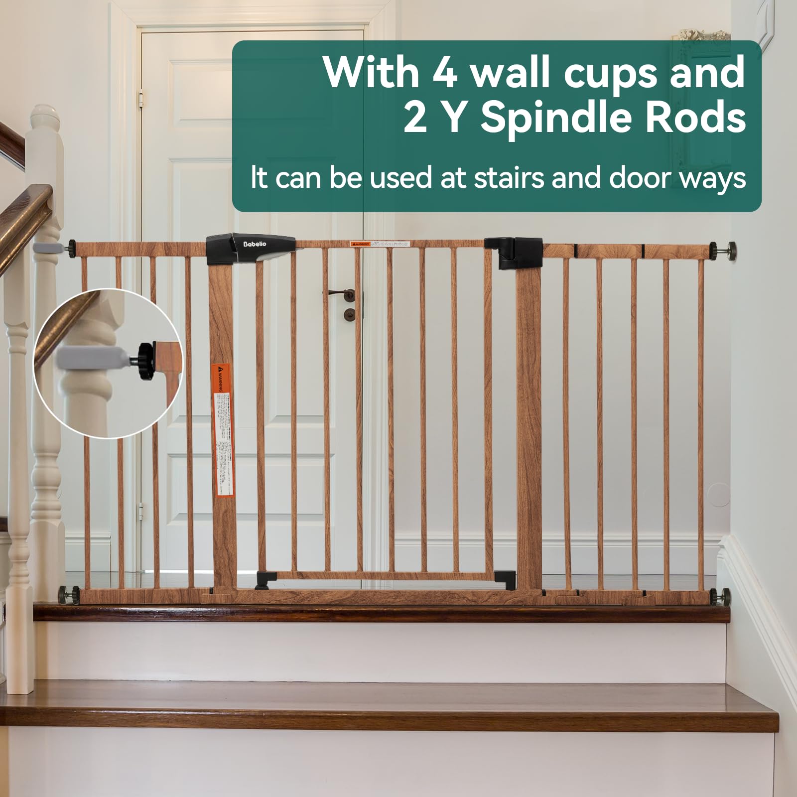 BABELIO PressGuard P7 Metal Auto-Close Baby Gate – Extra Wide 29–55