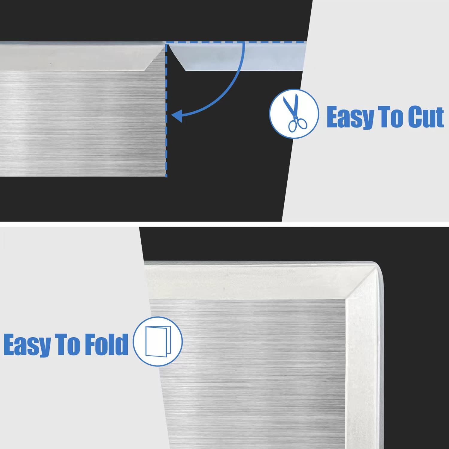 Protalwell Clear Rubber Edge Trim | Self-Adhesive U-Channel Edge Guard for Sheet Metal, Glass, and Flexi Glass