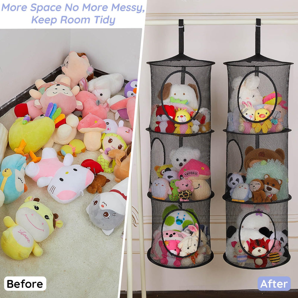 Basumee-kids-room-decor-hanging-organizer adds playful storage in bedrooms.