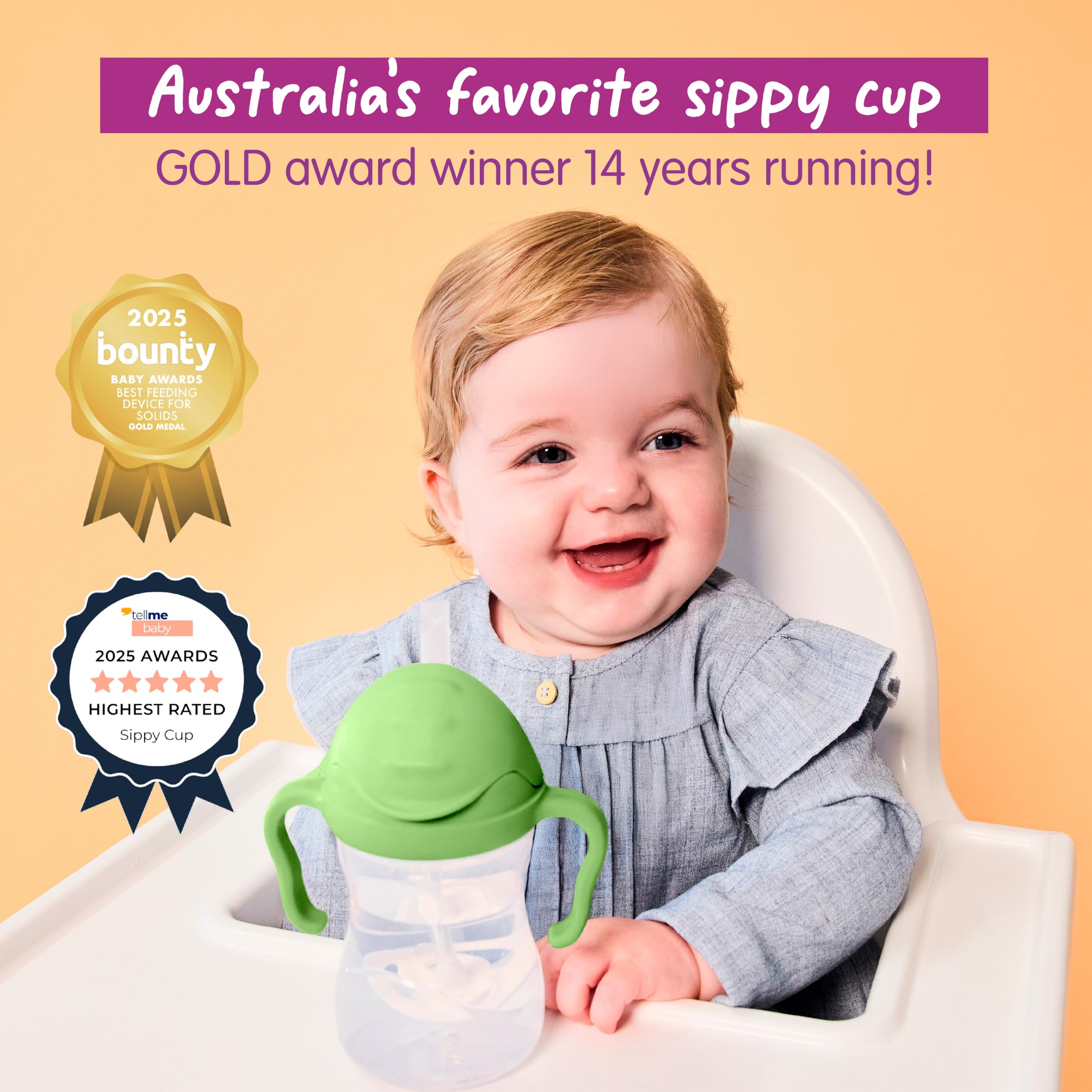 b.box Box Sippy Cup with Weighted Straw – Apple, 8oz | Leak-Proof, Easy-Grip, 6m+