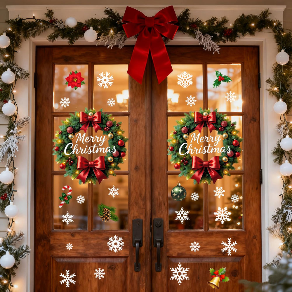 IMISHM ornament-rich decal detail for doors creates nostalgic holiday charm