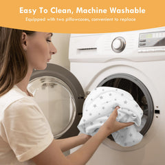 Imlemao nursing pillow cover machine washable for easy cleaning