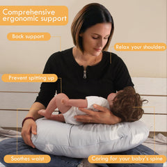 Imlemao nursing pillow dimensions 21x16.5 inches provide ergonomic baby positioning