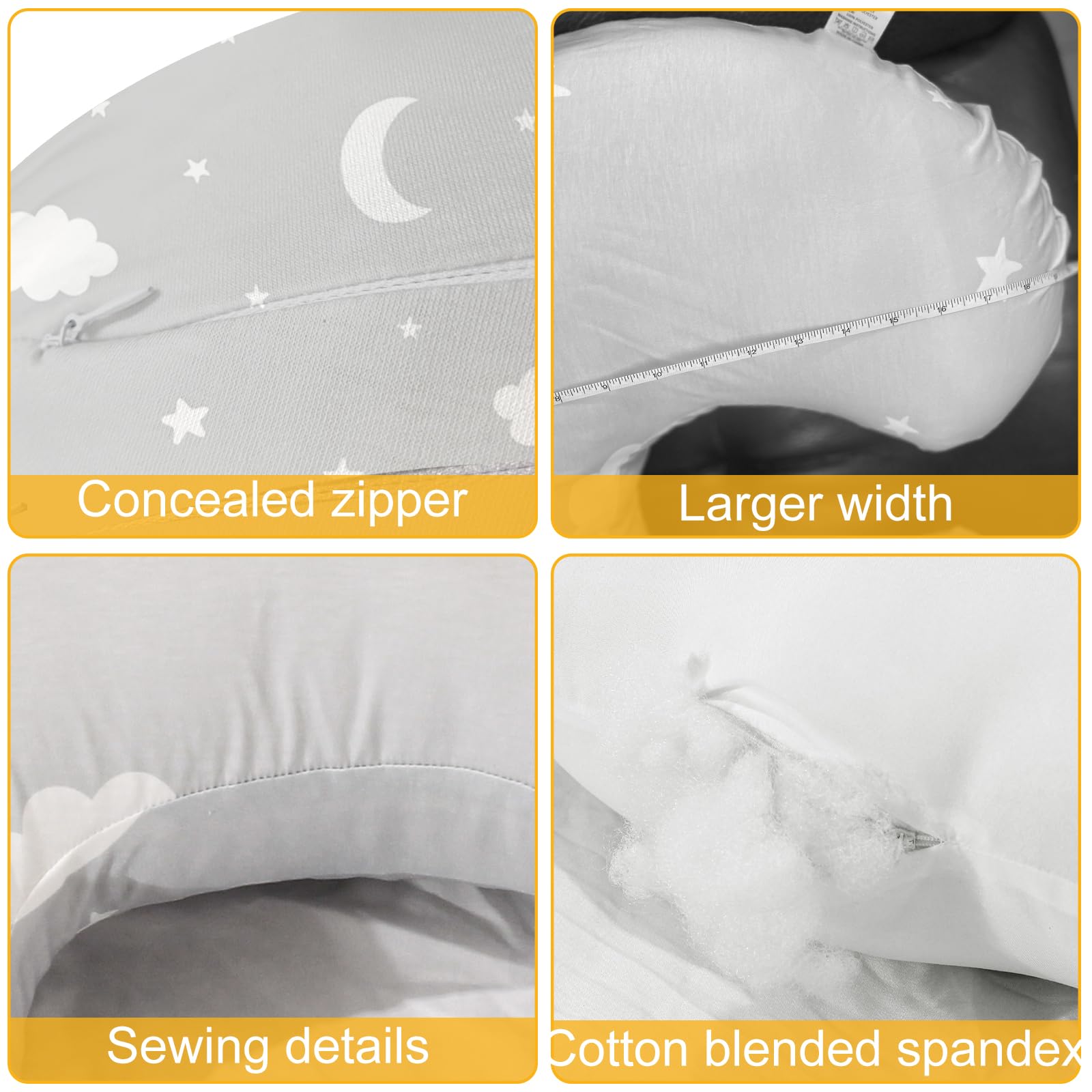 Imlemao nursing pillow during feeding supports ergonomic positioning and hands-free use