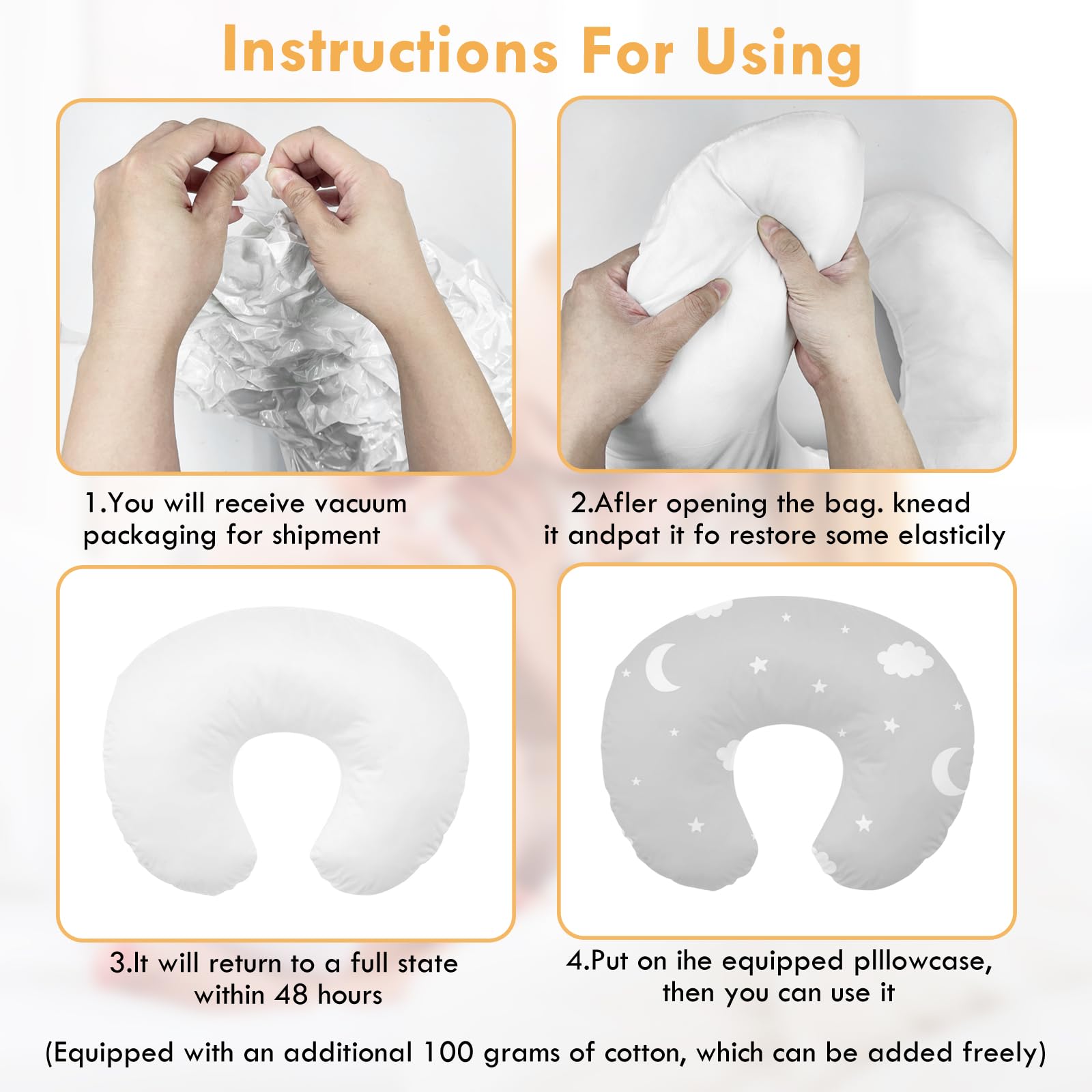 Imlemao nursing pillow pattern variety keeps baby engaged during feeding